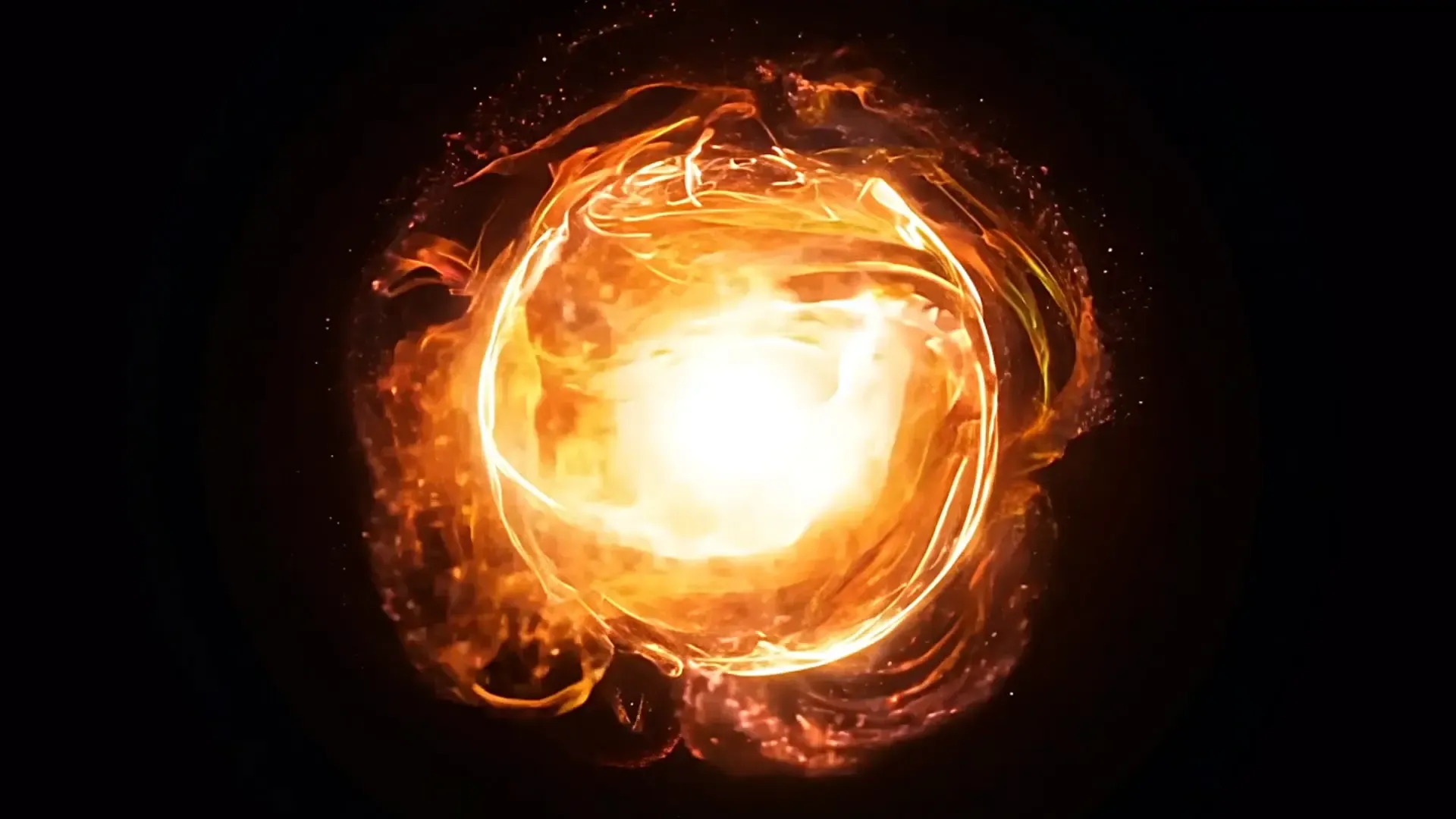 Powerful Fire Energy Orb Overlay for Cinematic Logo Animations